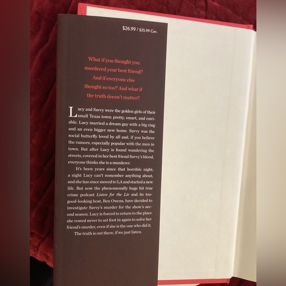Listen for the Lie Hardcover Book - Picture 2 of 3